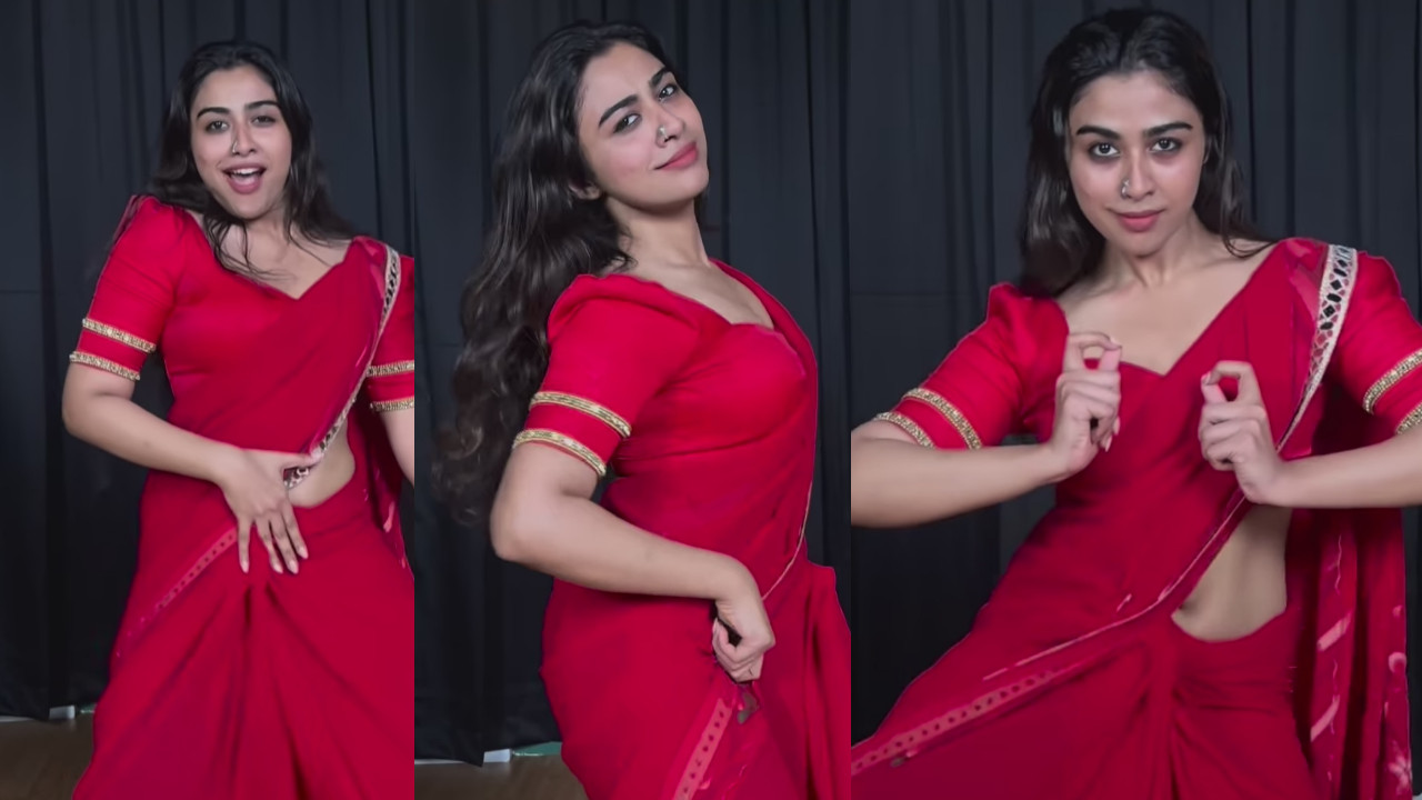 Kalyani's stunning dance in a stylish red saree! Video.