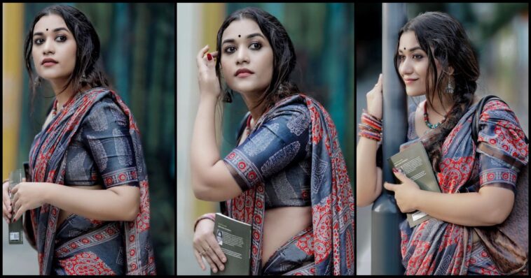 Parvathy R. Krishna's black saree pictures