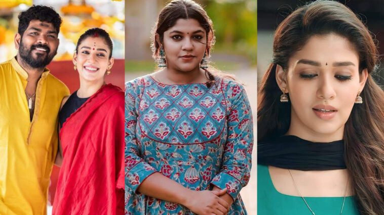 Nayanthara congratulates Aparna.