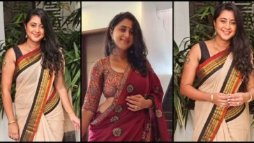 Kaniha's new saree stylish pics