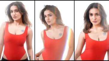 Saniya Iyappan's new red stylish pics.