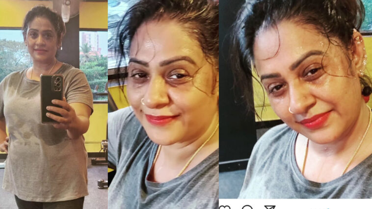 Actress Beena Antony shared new pictures from the gym with a caption on social media