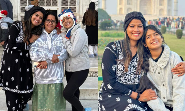 amrutha suresh visit tajmahal